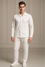 Load image into Gallery viewer, Waffle White F-Sleeve Safari Suit for Men – Premium Comfort Series B13