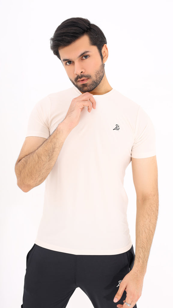 Jaquard Mesh  Off-White Shirt
