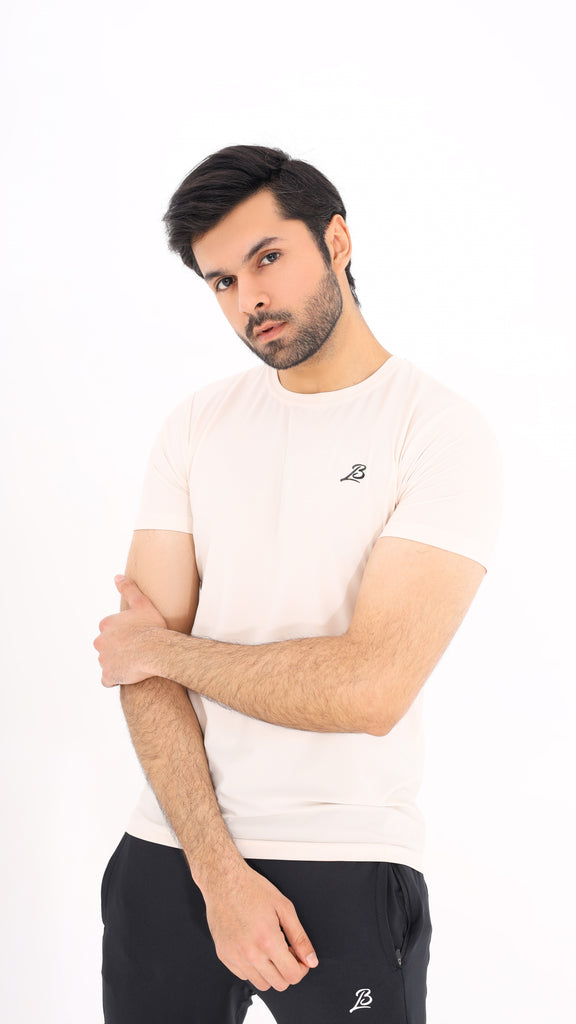 Jaquard Mesh  Off-White Shirt