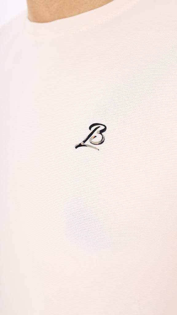Jaquard Mesh  Off-White Shirt