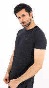 Load image into Gallery viewer, Jaquard Mesh Black Shirt