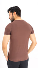 Load image into Gallery viewer, Jaquard Mesh Choclate Brown Shirt