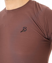 Load image into Gallery viewer, Jaquard Mesh Choclate Brown Shirt