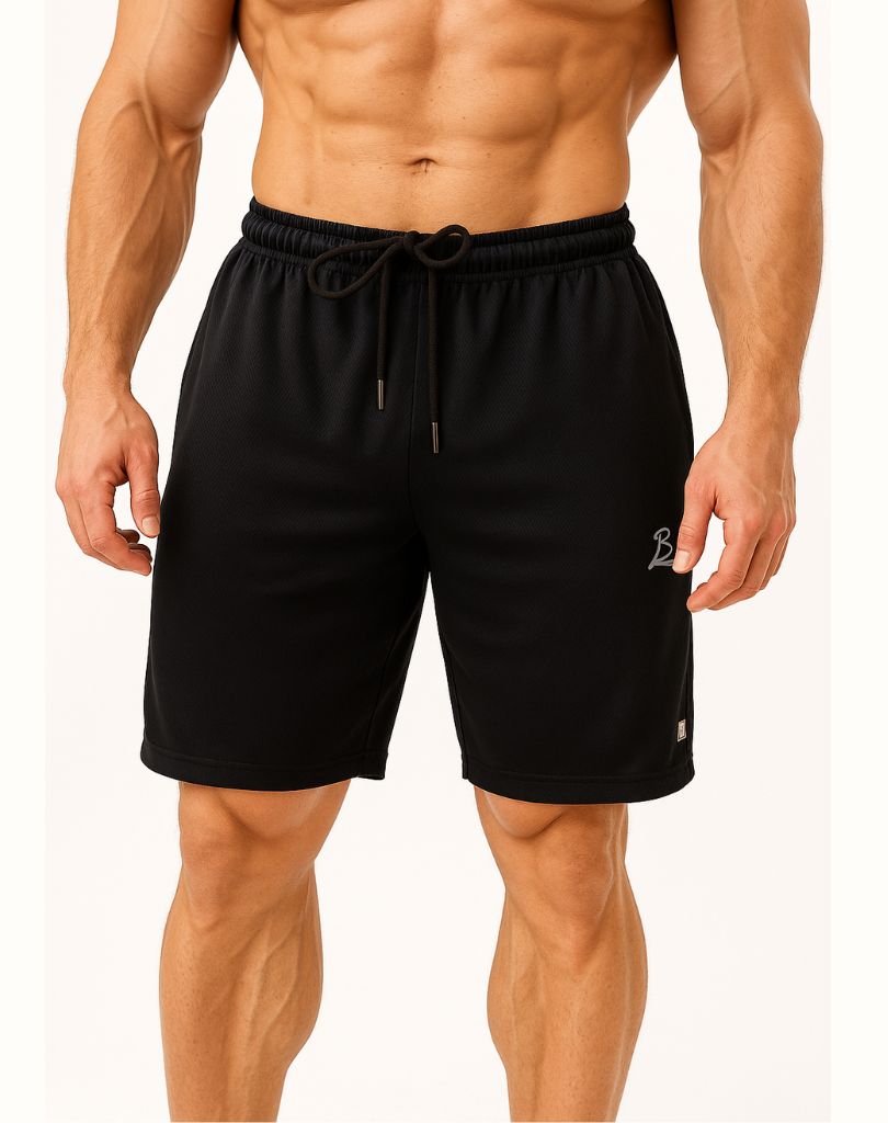 Black Mesh Training Shorts