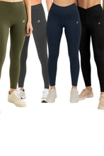 Load image into Gallery viewer, Pack of 4 Premium Slim Fit Tights + Free T-Shirt (Navy Blue, Black, Olive Green, Charcol)