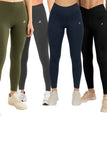 Pack of 4 Premium Slim Fit Tights + Free T-Shirt (Navy Blue, Black, Olive Green, Charcol)