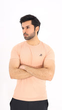 Load image into Gallery viewer, Jaquard Mesh Peach Shirt