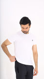 Jaquard Mesh White Shirt