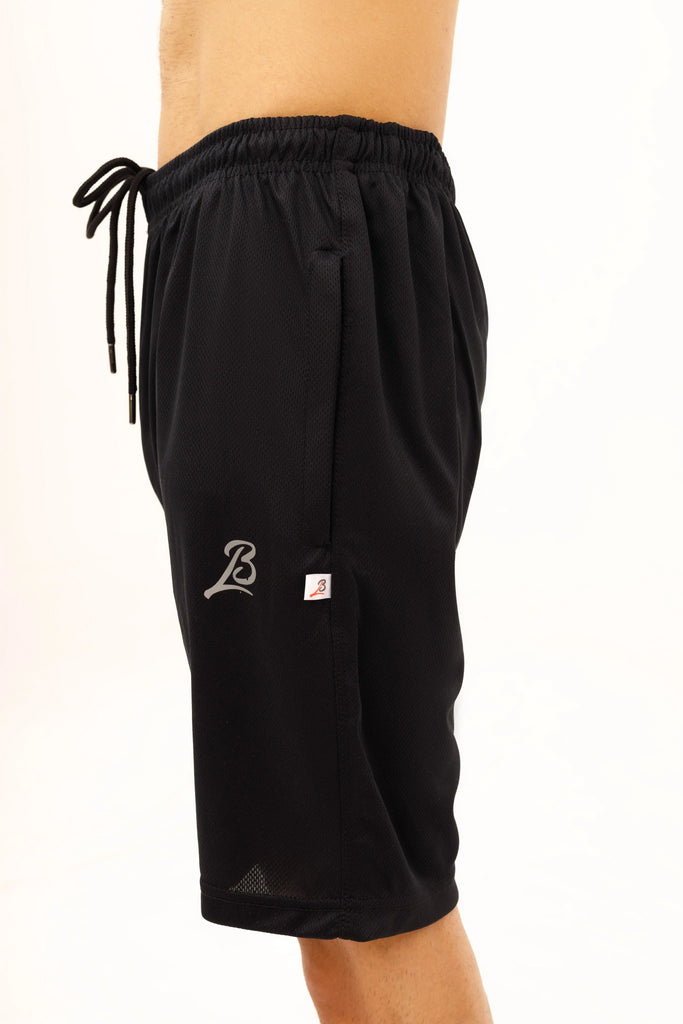 LB. Black Air Mesh Training Shorts LookBuy247