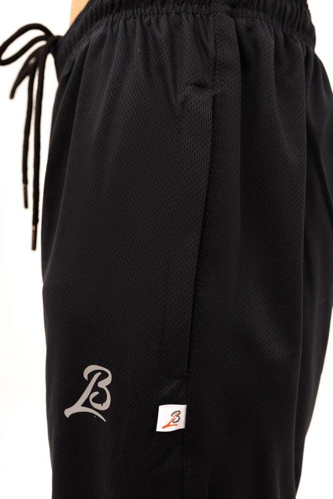 LB. Black Air Mesh Training Shorts LookBuy247