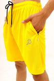 Yellow Mesh Training  Shorts