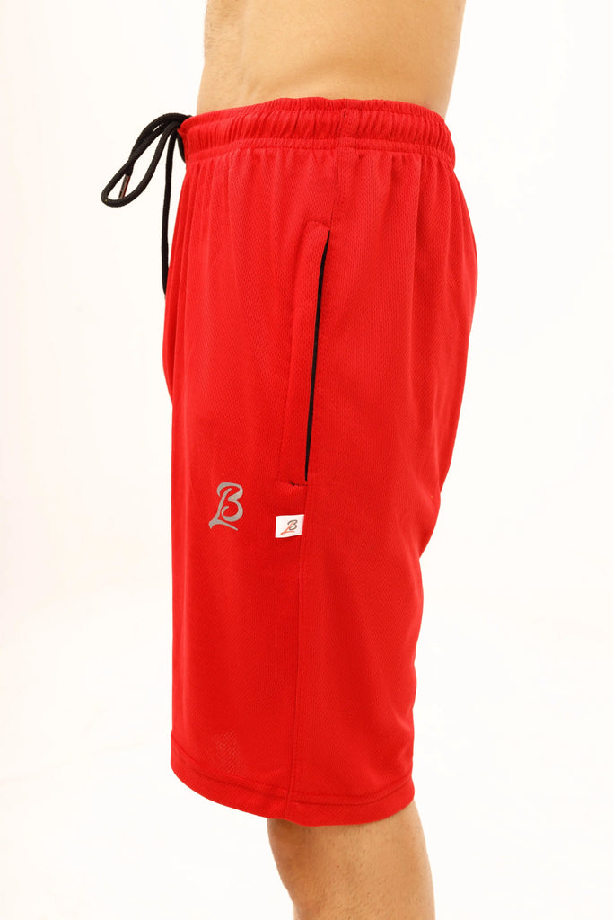 LB. Red Air Mesh Training Shorts LookBuy247