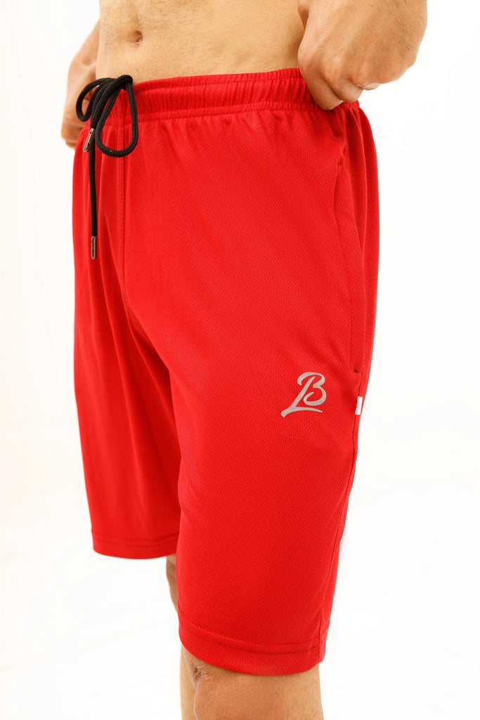 LB. Red Air Mesh Training Shorts LookBuy247