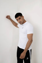 Load image into Gallery viewer, LB-White Strechable Dot Mesh T-Shirt LookBuy247