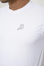 Load image into Gallery viewer, LB-White Strechable Dot Mesh T-Shirt LookBuy247