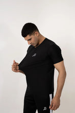Load image into Gallery viewer, LB- Black Stretchable Ball Mesh T-Shirt LookBuy247