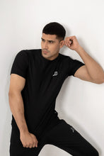 Load image into Gallery viewer, LB- Black Stretchable Ball Mesh T-Shirt LookBuy247