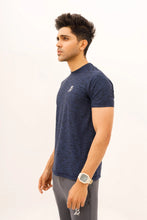 Load image into Gallery viewer, LB- Stretchable Textured Navy Blue T-Shirt LookBuy247