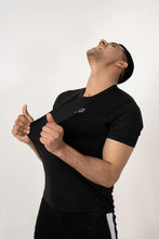 Load image into Gallery viewer, LB- Black Stretchable Air Mesh T-Shirt LookBuy247