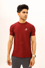 Load image into Gallery viewer, LB-Maroon Stretchable Textured Fabric T-Shirt LookBuy247