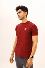 Load image into Gallery viewer, LB-Maroon Stretchable Textured Fabric T-Shirt LookBuy247