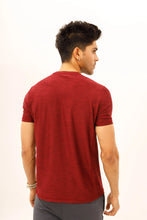 Load image into Gallery viewer, LB-Maroon Stretchable Textured Fabric T-Shirt LookBuy247