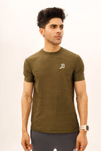 Load image into Gallery viewer, LB-Dark Comando Green Stretchable Textured Fabric T-Shirt LookBuy247