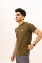 Load image into Gallery viewer, LB-Dark Comando Green Stretchable Textured Fabric T-Shirt LookBuy247