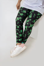Load image into Gallery viewer, LB-Black &amp; Green Leaf Toddler Leggings LookBuy247