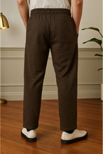 Load image into Gallery viewer, Relaxed Fit Platted Trouser - Chocolate Brown