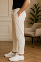Load image into Gallery viewer, Relaxed Fit Platted Trouser - Off White