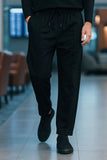 Relaxed Fit Platted Trouser - Black
