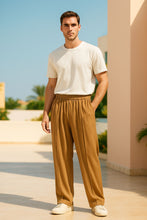 Load image into Gallery viewer, Men’s Relaxed Fit Trouser – Camel | Premium Cargo-Inspired Pants