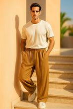 Load image into Gallery viewer, Men’s Relaxed Fit Trouser – Camel | Premium Cargo-Inspired Pants