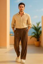 Load image into Gallery viewer, Men’s Relaxed Fit Trouser – Chocolate Brown | Premium Cargo Pants-Style Look