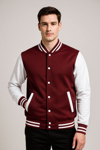 Maroon Varsity Jacket for Men
