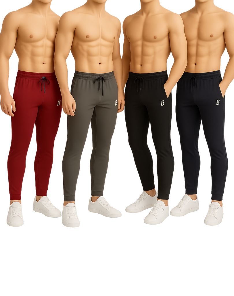 Pack of 4 Premium Slim Fit Trousers